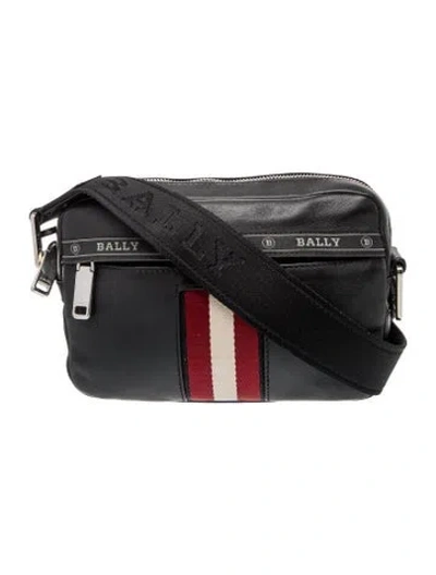 Pre-owned Bally Leather Messenger Bag In Black