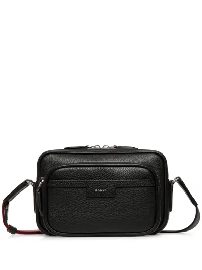 Bally Leather Messenger Bag In Black