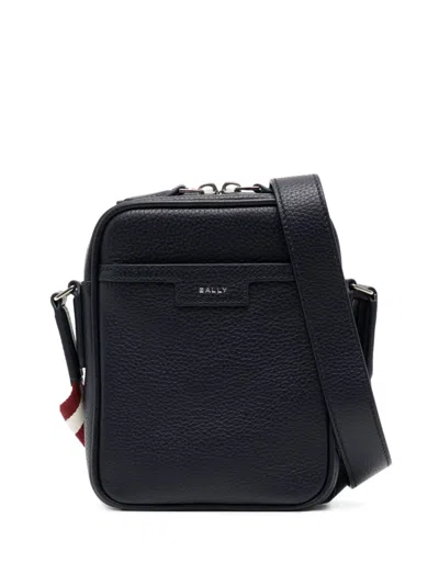 Bally Leather Messenger Bag In Blue