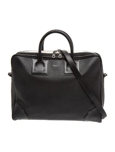 Pre-owned Bally Leather Messenger Bag In Neutrals