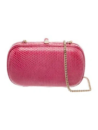 Pre-owned Bally Leather Minaudière In Pink