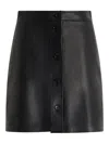 Bally Leather Mini Skirt In Black