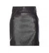 Bally High Waist Leather Finish Mini Skirt With Side Pockets In Black