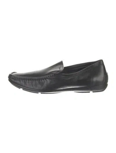 Pre-owned Bally Leather Moccasins In Black