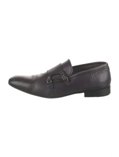Pre-owned Bally Leather Monk Straps In Black