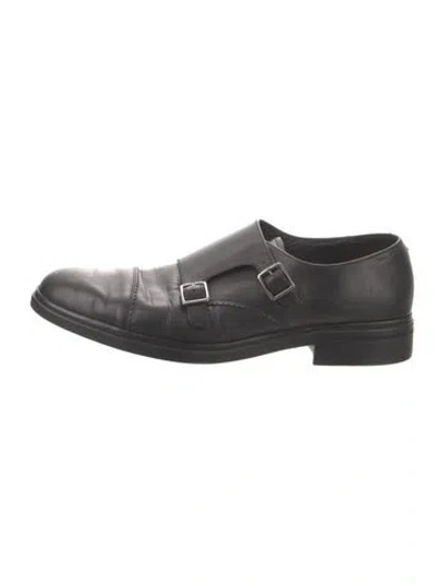 Pre-owned Bally Leather Monk Straps In Black
