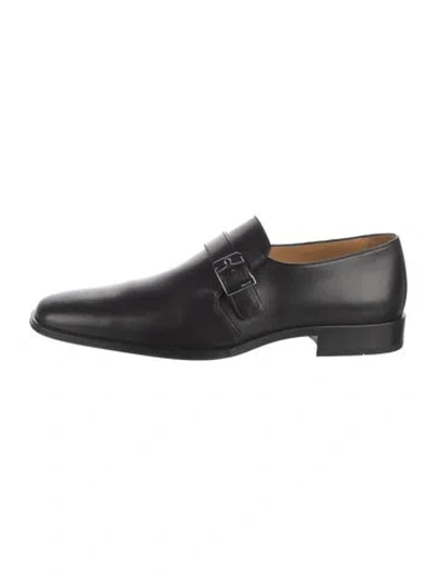 Pre-owned Bally Leather Monk Straps In Black