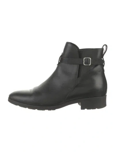 Pre-owned Bally Leather Moto Boots In Black