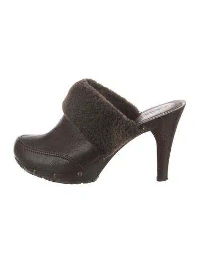 Pre-owned Bally Leather Mules In Brown