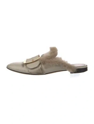 Pre-owned Bally Leather Mules In Neutral