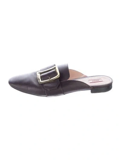 Pre-owned Bally Leather Mules In Purple