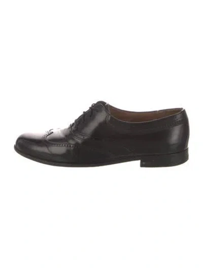 Pre-owned Bally Leather Oxfords In Black