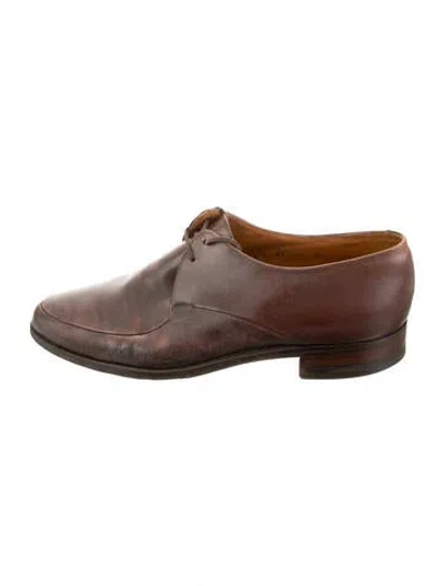 Pre-owned Bally Leather Oxfords In Brown