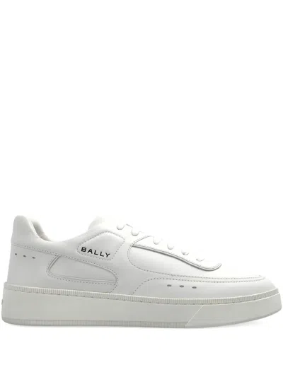 Bally Leather Panel Sneakers In White