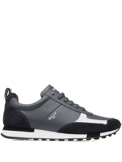Bally Leather Panelled Low-tops Sneakers In Gray