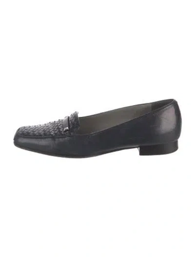 Pre-owned Bally Leather Patterned Loafers In Black