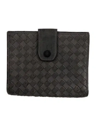 Pre-owned Bally Leather Patterned Wallet In Grey