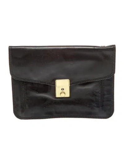 Pre-owned Bally Leather Portfolio In Blue