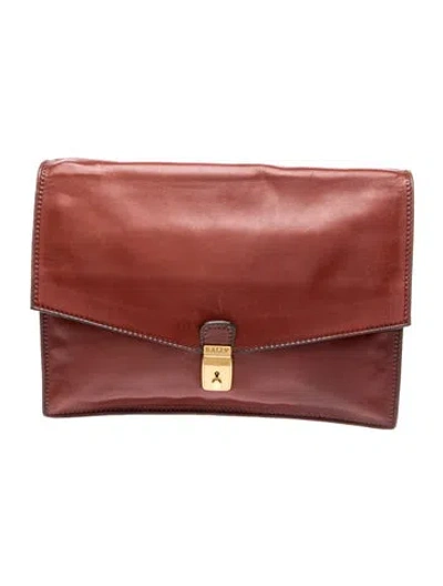 Pre-owned Bally Leather Portfolio In Brown