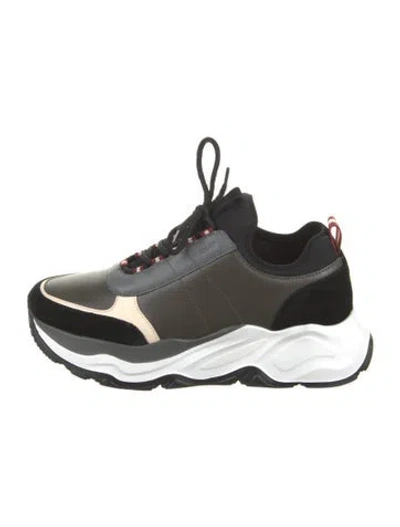 Pre-owned Bally Leather Printed Chunky Sneakers In Green