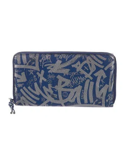 Pre-owned Bally Leather Printed Continental Wallet In Multi