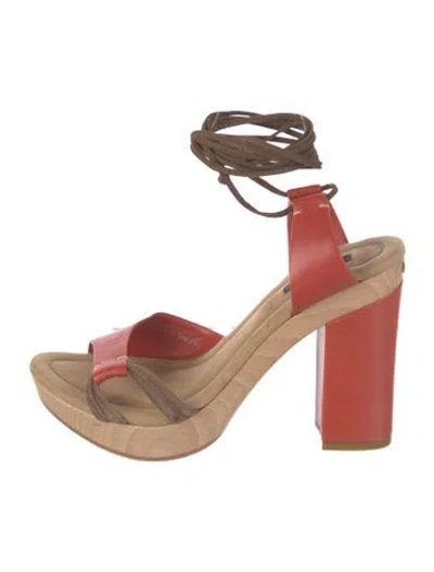 Pre-owned Bally Leather Printed Sandals In Multi