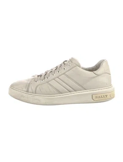 Pre-owned Bally Leather Printed Sneakers In Neutral