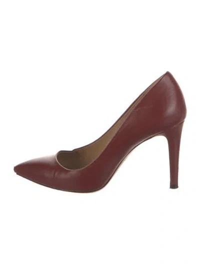 Pre-owned Bally Leather Pumps In Burgundy