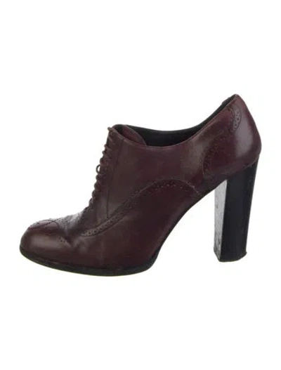 Pre-owned Bally Leather Pumps In Burgundy