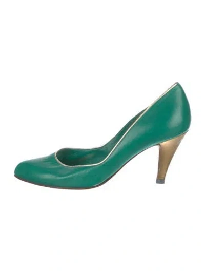 Pre-owned Bally Leather Pumps In Green