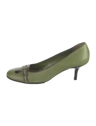 Pre-owned Bally Leather Pumps In Green
