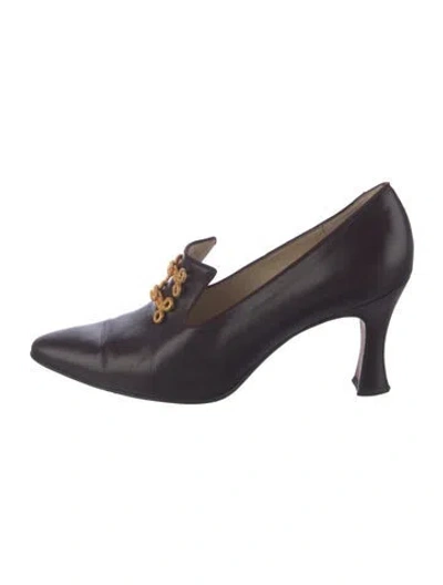 Pre-owned Bally Leather Pumps In Purple