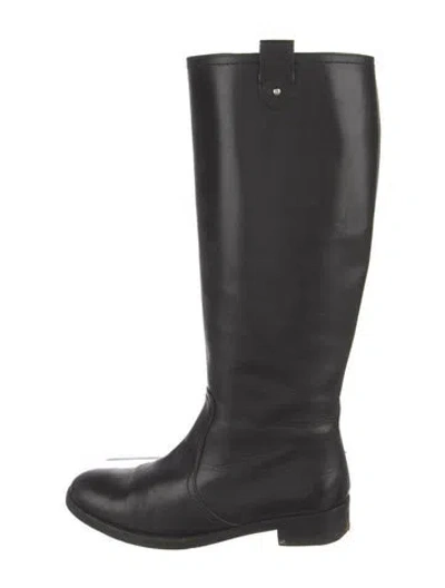 Pre-owned Bally Leather Riding Boots In Black