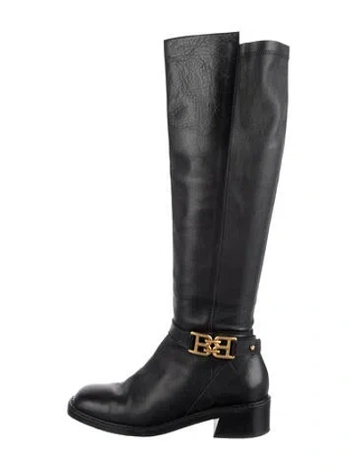 Pre-owned Bally Leather Riding Boots In Black