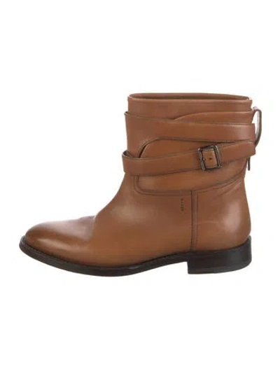 Pre-owned Bally Leather Riding Boots In Brown
