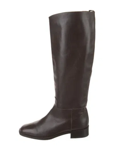 Pre-owned Bally Leather Riding Boots In Brown