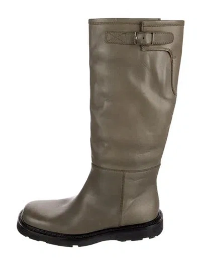 Pre-owned Bally Leather Riding Boots In Green