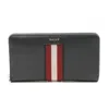 Bally Leather Round Wallet Black In Black