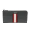 Bally Leather Round Wallet Black In Black