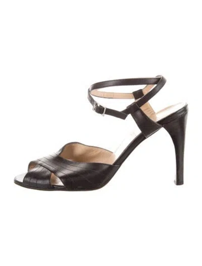 Pre-owned Bally Leather Sandals In Black