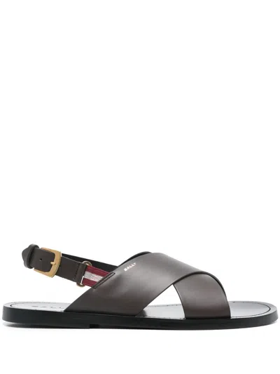 Bally Leather Sandals In Brown