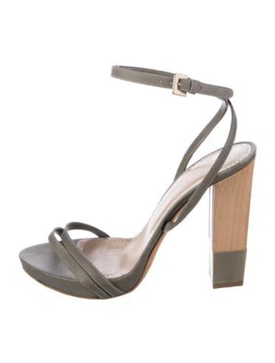 Pre-owned Bally Leather Sandals In Grey