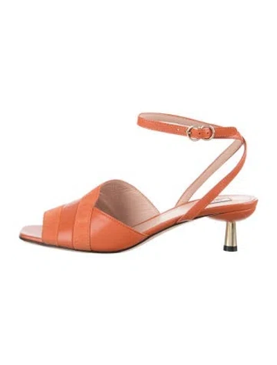 Pre-owned Bally Leather Sandals In Orange