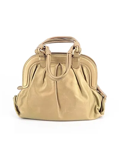 Pre-owned Bally Leather Satchel In Gold