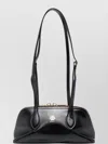 Bally Leather Shoulder Bag Adjustable Strap In Black
