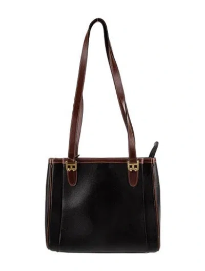 Pre-owned Bally Leather Shoulder Bag In Black