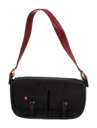 Pre-owned Bally Leather Shoulder Bag In Black