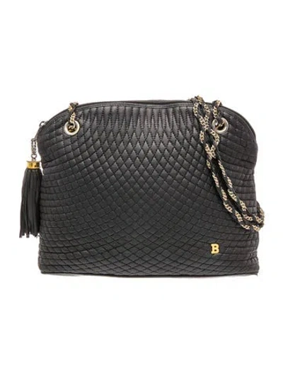 Pre-owned Bally Leather Shoulder Bag In Black