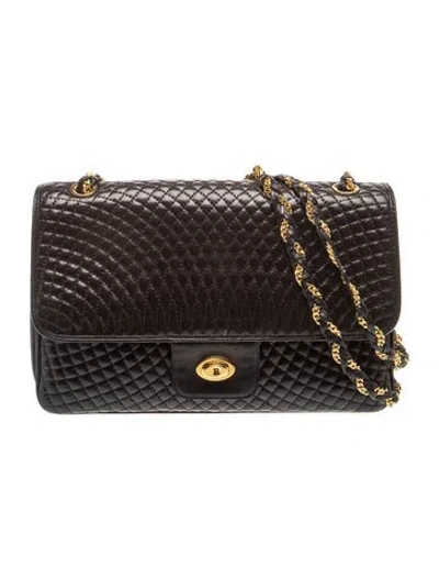 Pre-owned Bally Leather Shoulder Bag In Black