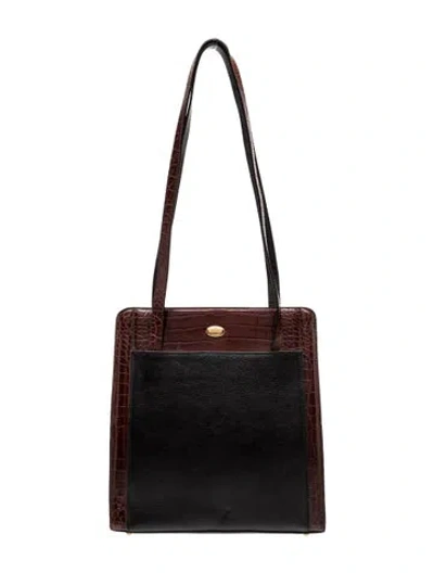 Pre-owned Bally Leather Shoulder Bag In Black